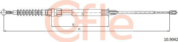 Cofle 92.10.9042 - Cable, parking brake parts5.com