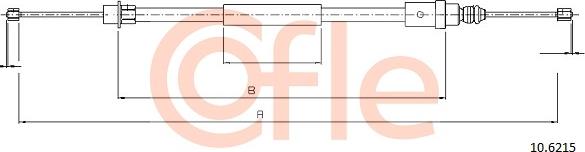 Cofle 92.10.6215 - Cable, parking brake parts5.com