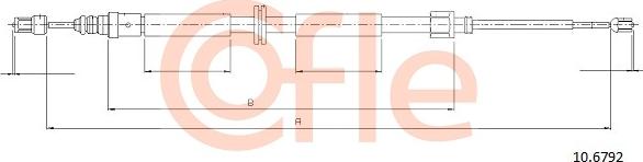 Cofle 92.10.6792 - Čelično uže, parkirna kočnica www.parts5.com