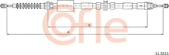 Cofle 92.11.5511 - Cable, parking brake www.parts5.com