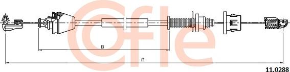 Cofle 92.11.0288 - Accelerator Cable www.parts5.com