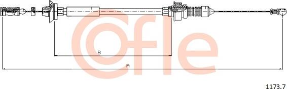 Cofle 92.1173.7 - Тросик газа www.parts5.com