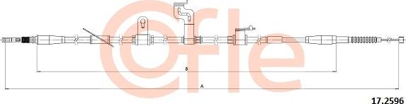 Cofle 92.17.2596 - Cable, parking brake www.parts5.com