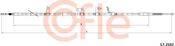 Cofle 92.17.2597 - Cable, parking brake www.parts5.com