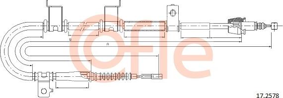 Cofle 92.17.2578 - Cablu, frana de parcare www.parts5.com