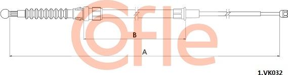Cofle 92.1.VK032 - Cable de accionamiento, freno de estacionamiento www.parts5.com