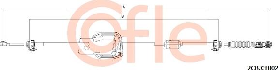 Cofle 92.2CB.CT002 - Cable, manual transmission www.parts5.com