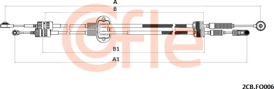 Cofle 92.2CB.FO006 - Cable de accionamiento, caja de cambios www.parts5.com