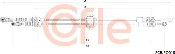 Cofle 92.2CB.FO018 - Cable, manual transmission www.parts5.com