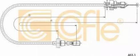 Cofle 463.1 - Accelerator Cable parts5.com