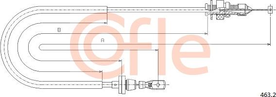 Cofle 463.2 - Accelerator Cable parts5.com