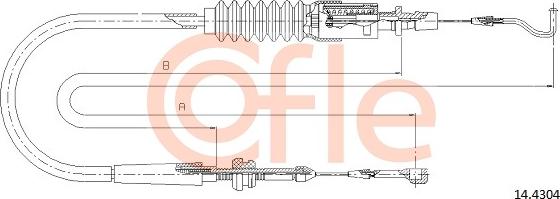 Cofle 14.4304 - Accelerator Cable www.parts5.com