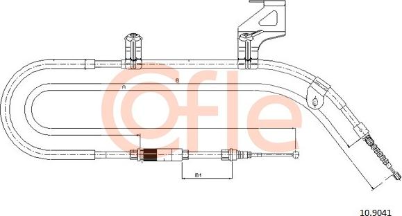 Cofle 10.9041 - Cięgło, hamulec postojowy www.parts5.com