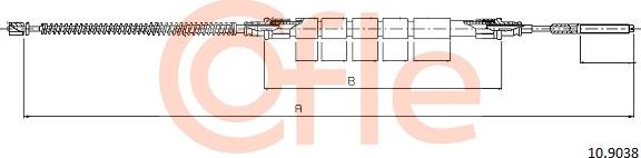 Cofle 10.9038 - Cable, parking brake www.parts5.com