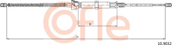 Cofle 10.9032 - Ντίζα, φρένο ακινητοποίησης www.parts5.com