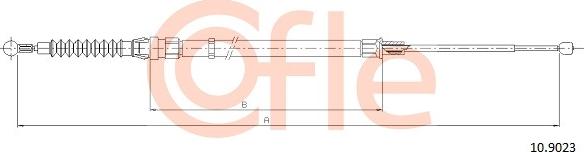 Cofle 92.10.9023 - Жило, ръчна спирачка www.parts5.com