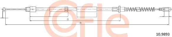 Cofle 10.9893 - Cable de accionamiento, freno de estacionamiento www.parts5.com