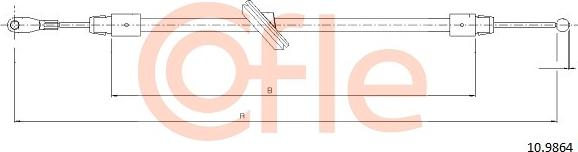 Cofle 10.9864 - Cable de accionamiento, freno de estacionamiento www.parts5.com