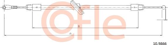 Cofle 10.9866 - Cable, parking brake www.parts5.com