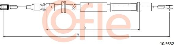 Cofle 10.9832 - Cable, parking brake www.parts5.com