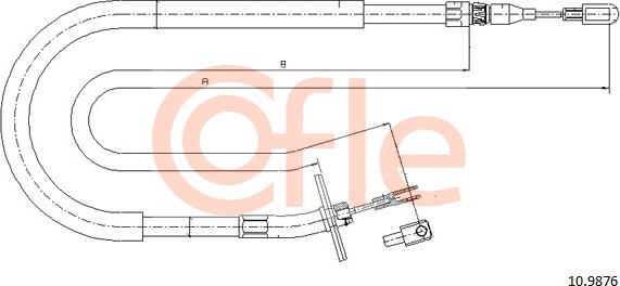 Cofle 92109876 - Cablu, frana de parcare www.parts5.com