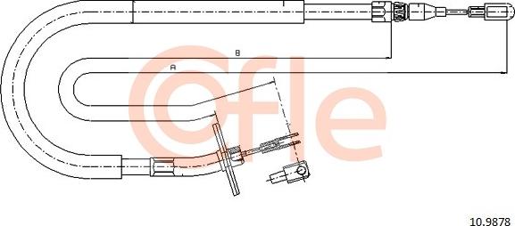 Cofle 10.9878 - Huzal, rögzítőfék www.parts5.com