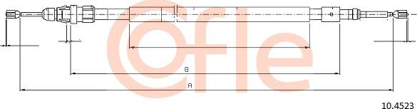 Cofle 92.10.4523 - Tažné lanko, parkovací brzda www.parts5.com