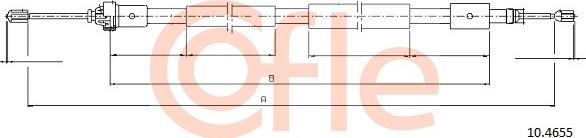 Cofle 10.4655 - Cable, parking brake www.parts5.com