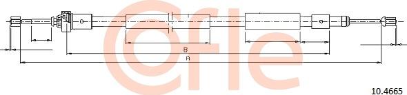 Cofle 92.10.4665 - Cable, parking brake www.parts5.com