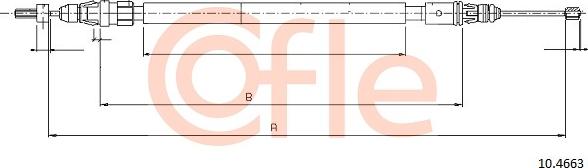 Cofle 92.10.4663 - Cable, parking brake www.parts5.com