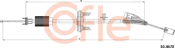 Cofle 92.10.4670 - Cable, parking brake www.parts5.com