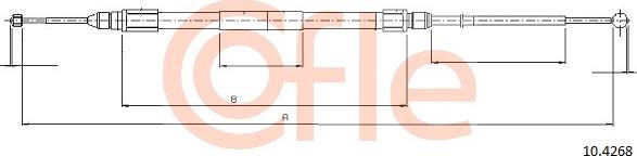 Cofle 10.4268 - Cable de accionamiento, freno de estacionamiento www.parts5.com