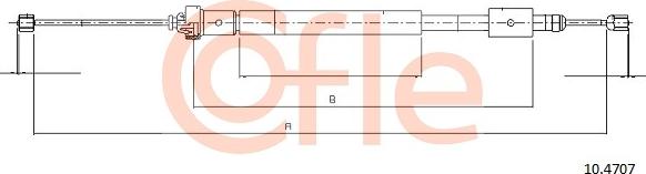 Cofle 10.4707 - Cablu, frana de parcare www.parts5.com