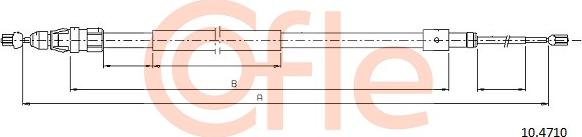 Cofle 92.10.4710 - Huzal, rögzítőfék parts5.com