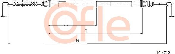 Cofle 10.4712 - Cable, parking brake parts5.com