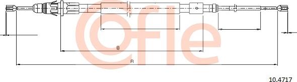 Cofle 10.4717 - Tažné lanko, parkovací brzda www.parts5.com