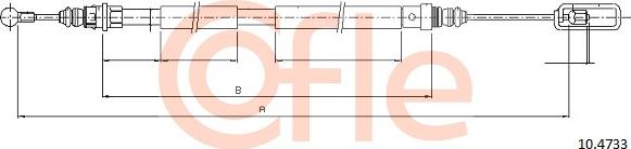 Cofle 92.10.4733 - Čelično uže, parkirna kočnica www.parts5.com