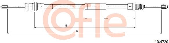 Cofle 10.4720 - Cable, parking brake www.parts5.com