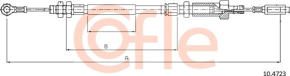 Cofle 10.4723 - Cięgło, hamulec postojowy www.parts5.com