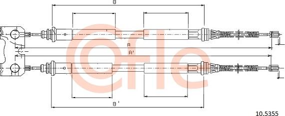 Cofle 10.5355 - Cable, parking brake parts5.com