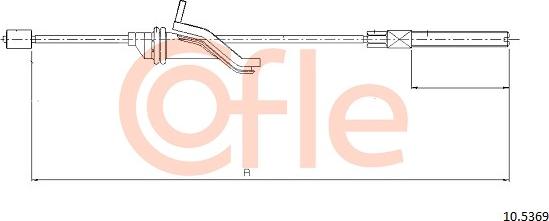 Cofle 10.5369 - Cablu, frana de parcare www.parts5.com