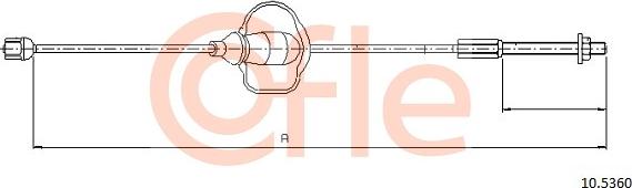 Cofle 10.5360 - Cable, parking brake www.parts5.com