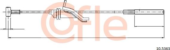 Cofle 92.10.5363 - Cable, parking brake parts5.com