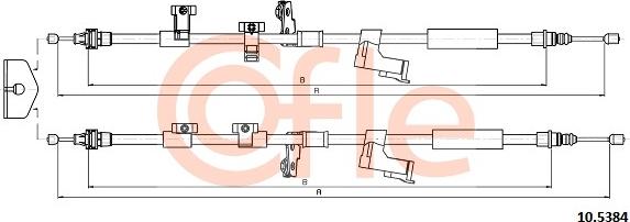 Cofle 10.5384 - Cablu, frana de parcare parts5.com