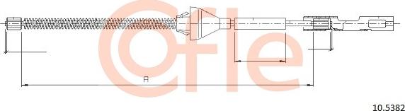 Cofle 92.10.5382 - Cable, parking brake www.parts5.com