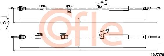 Cofle 92.10.5378 - Cablu, frana de parcare parts5.com