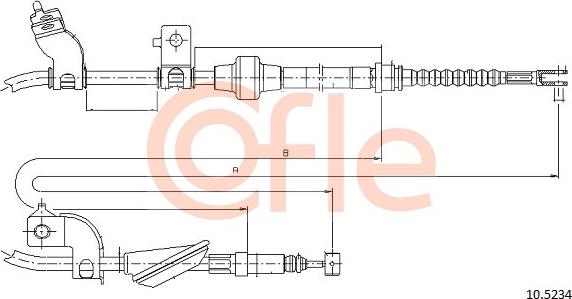 Cofle 10.5234 - Cable, parking brake parts5.com