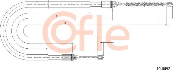 Cofle 10.6692 - Żażné lanko parkovacej brzdy www.parts5.com