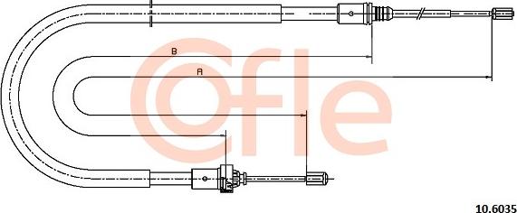 Cofle 92.10.6035 - Cablu, frana de parcare www.parts5.com