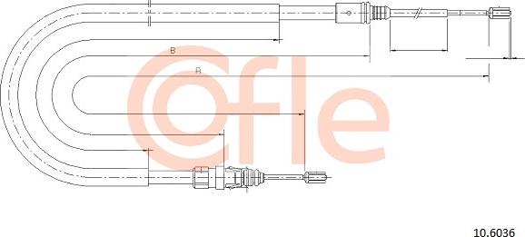 Cofle 10.6036 - Cable, parking brake www.parts5.com